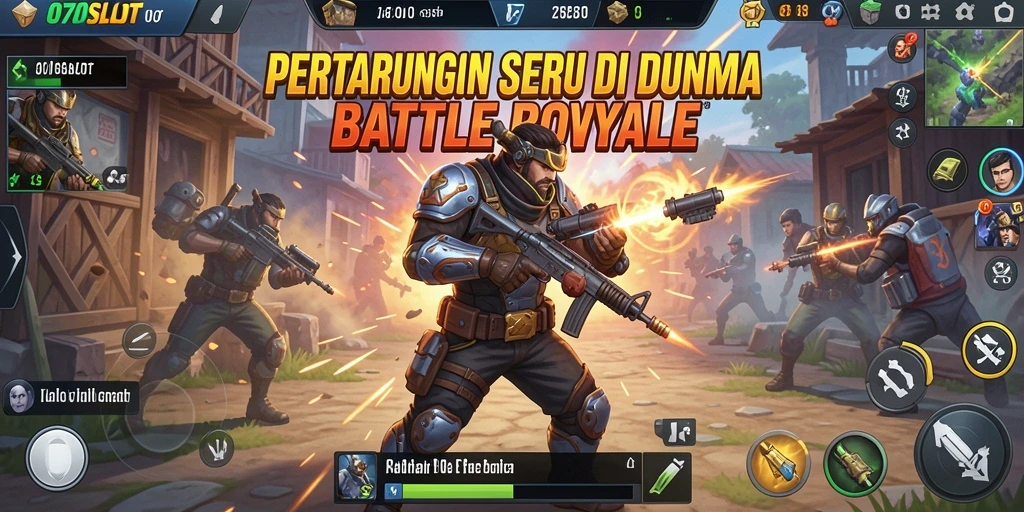 Tampilan gameplay menegangkan dari 070SLOT Battle Royale.