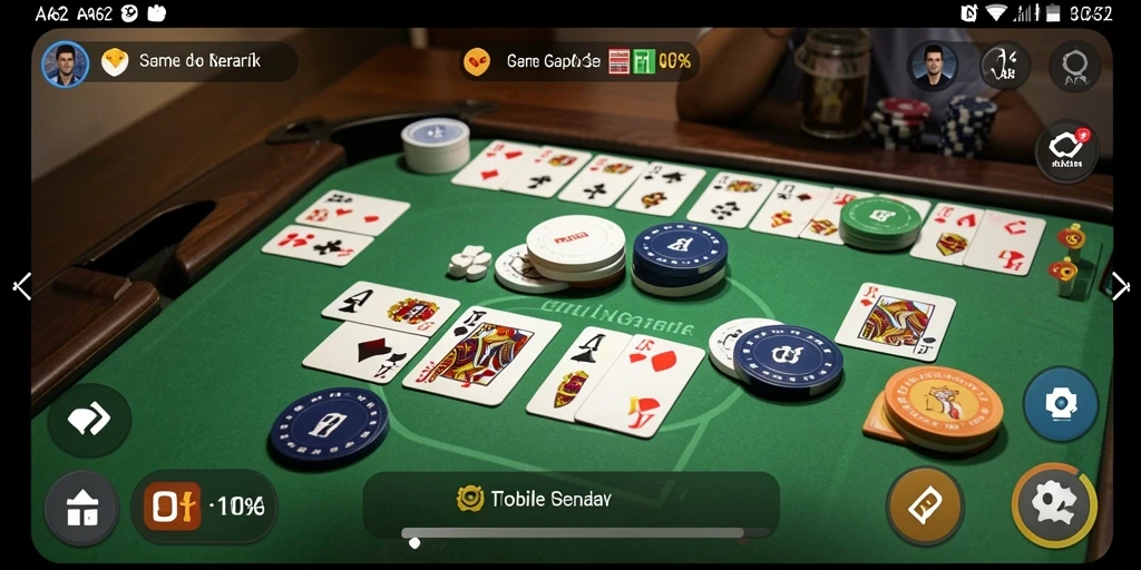 Tampilan gameplay Gaple yang seru dan penuh strategi.