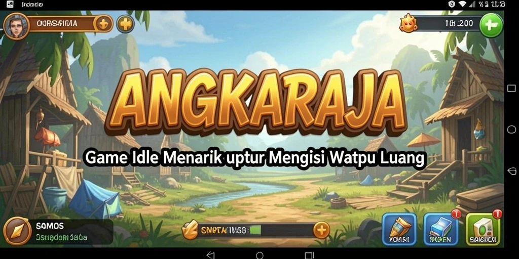 Tampilan gameplay <strong>ANGKARAJA</strong> yang memikat dengan fitur Idle yang intuitif.