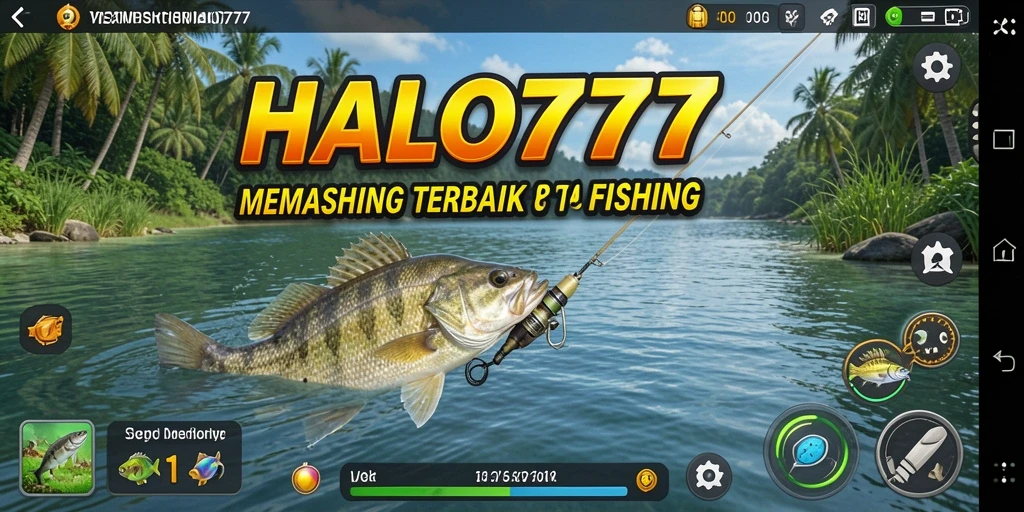 Tangkapan layar utama menunjukkan pengalaman memancing yang mendebarkan.