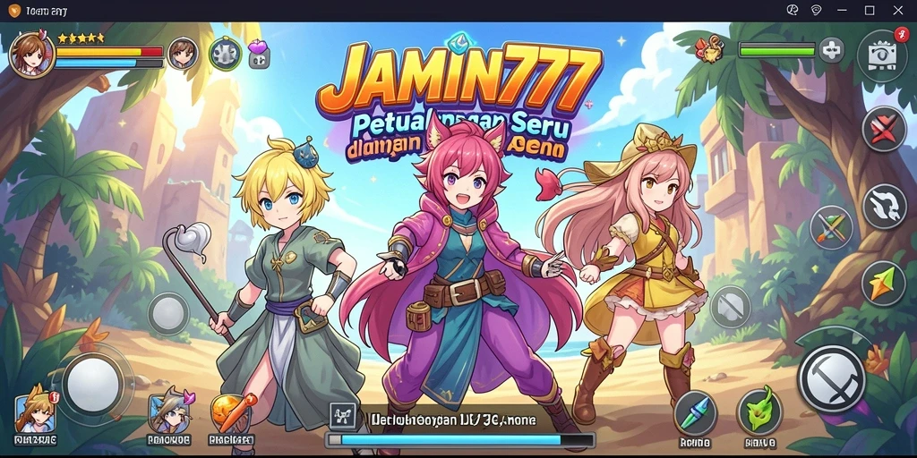 Tampilan gameplay <strong>JAMIN777</strong> yang memikat dengan aksi karakter anime.