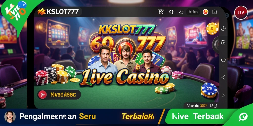 Tampilan gameplay Live Casino yang mendebarkan di KKSLOT777.
