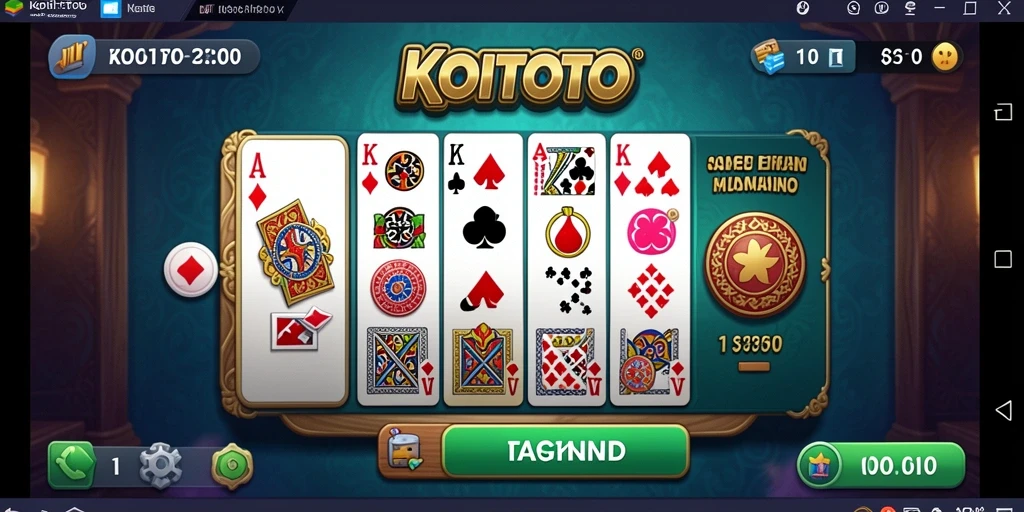 Skrinsut utama KOITOTO menunjukkan gameplay Domino yang menarik.