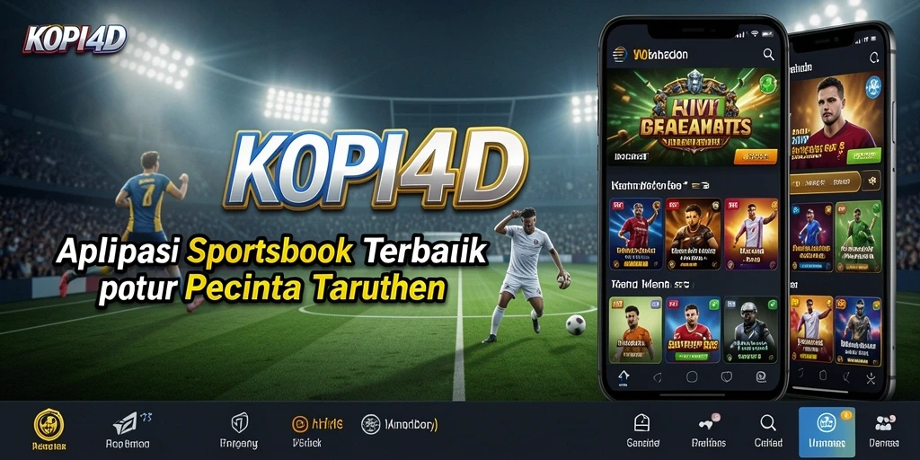 Tampilan utama KOPI4D dengan berbagai opsi taruhan olahraga.