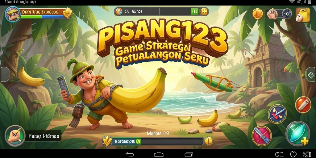 Screenshot utama PISANG123 menampilkan aksi pertempuran yang seru dalam gameplay SLG.
