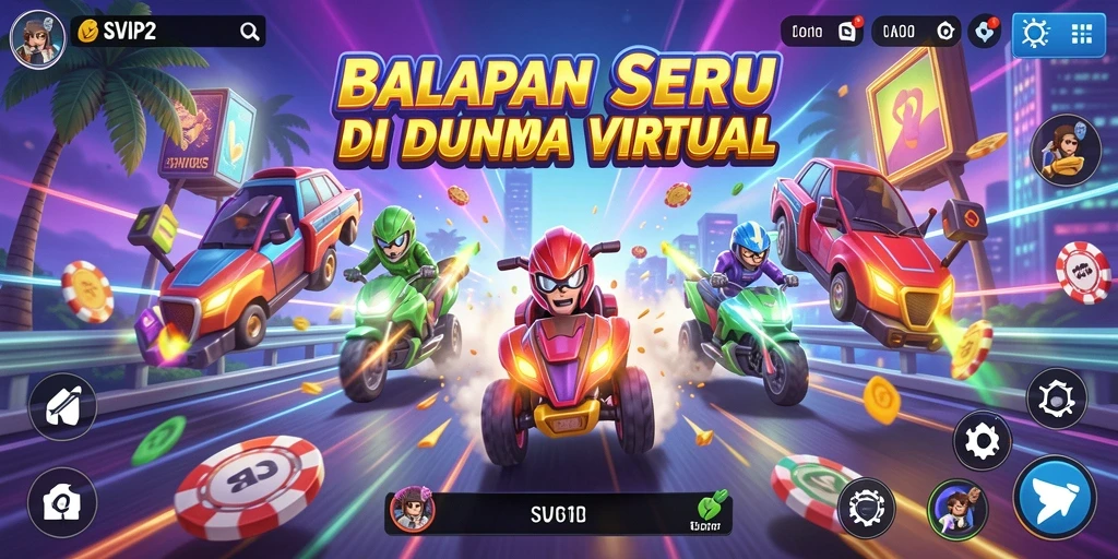 Tampilan gameplay balapan yang mendebarkan di SVIP2.